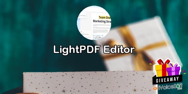 Giveaway: LightPDF Editor – Free Download