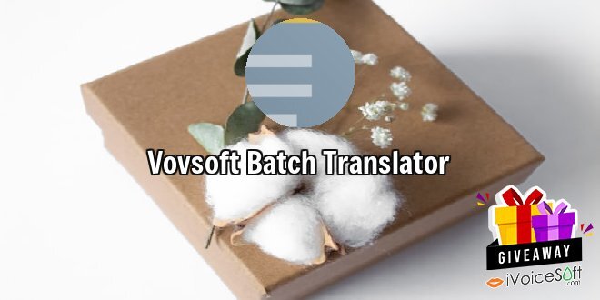 Giveaway: Vovsoft Batch Translator – Free Download