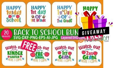 FREE Download Back to School SVG Bundle Giveaway From iVoicesoft