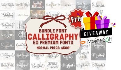 FREE Download Calligraphy Font Bundle Giveaway From iVoicesoft