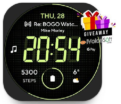 Lean Digital Watch Face for Android Giveaway