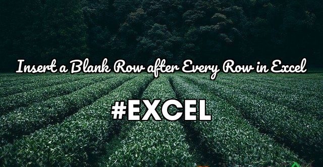 Insert Blank Rows Columns Every Other In Excel IVoicesoft